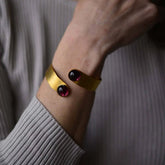 Bracelet Manchette fine pierres semi-précieuses I Bacchus